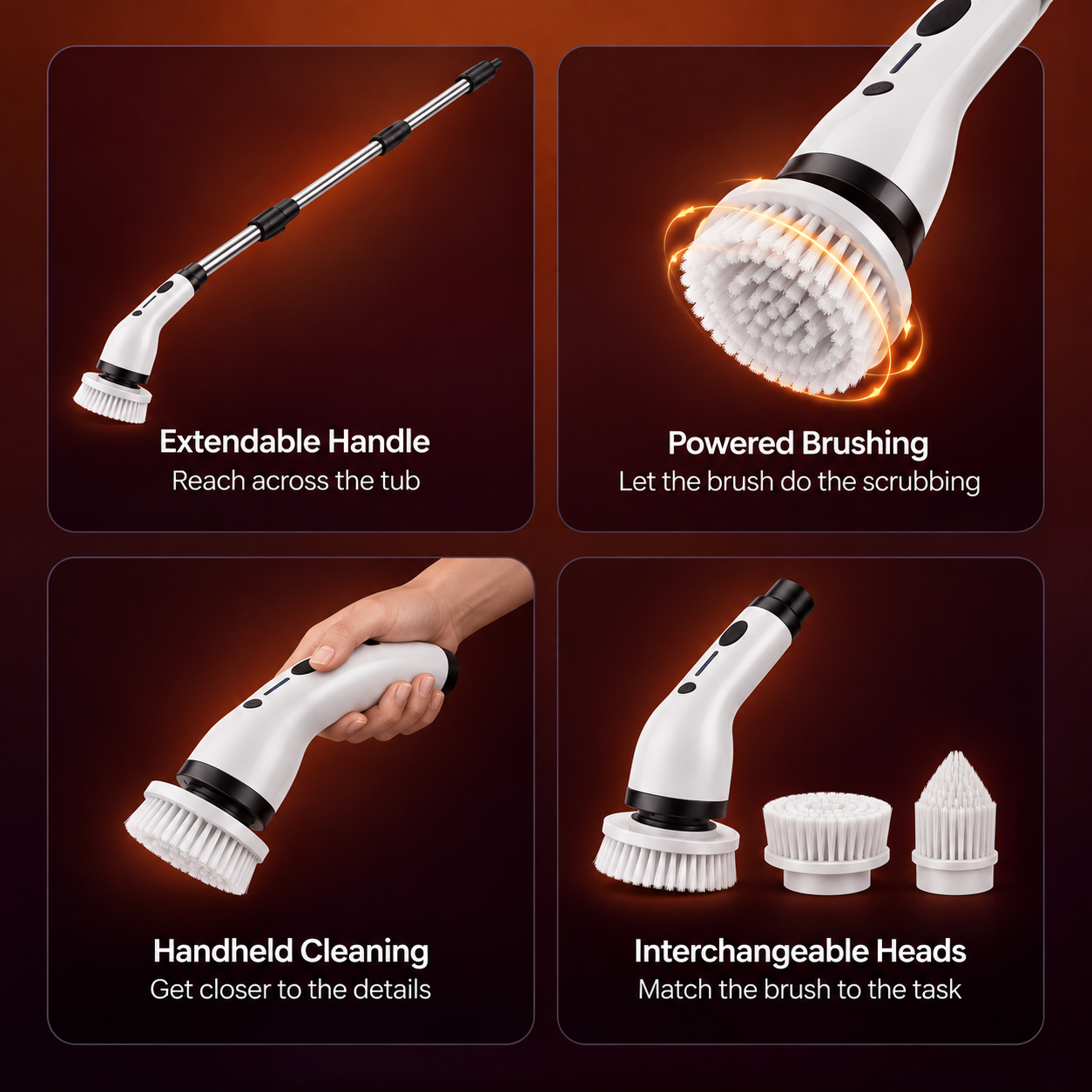 Spin scrubber features
