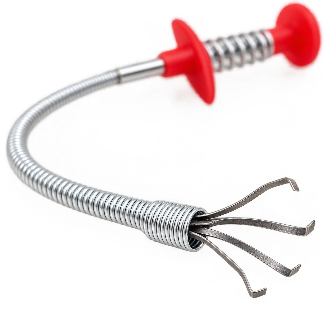 Close view of the four metal grabber claws