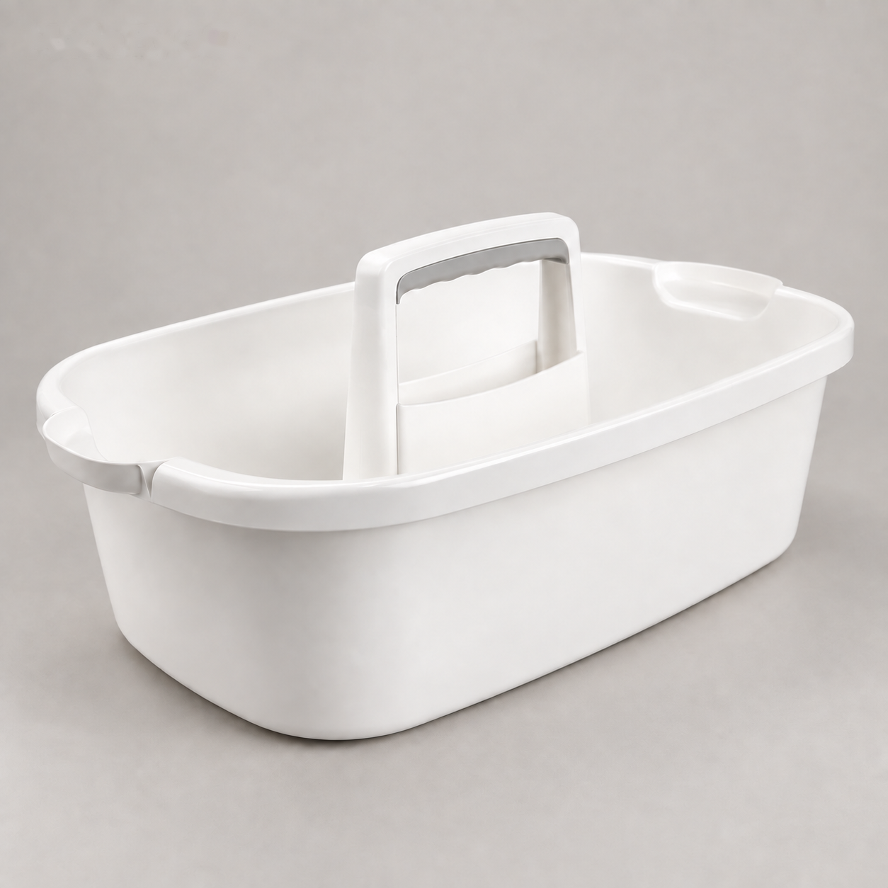 White cleaning caddy