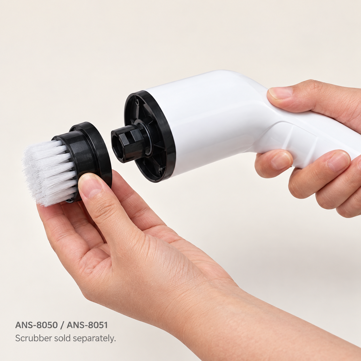 Replacement brush aligned with an ANS-8050 or ANS-8051 connector; scrubber sold separately