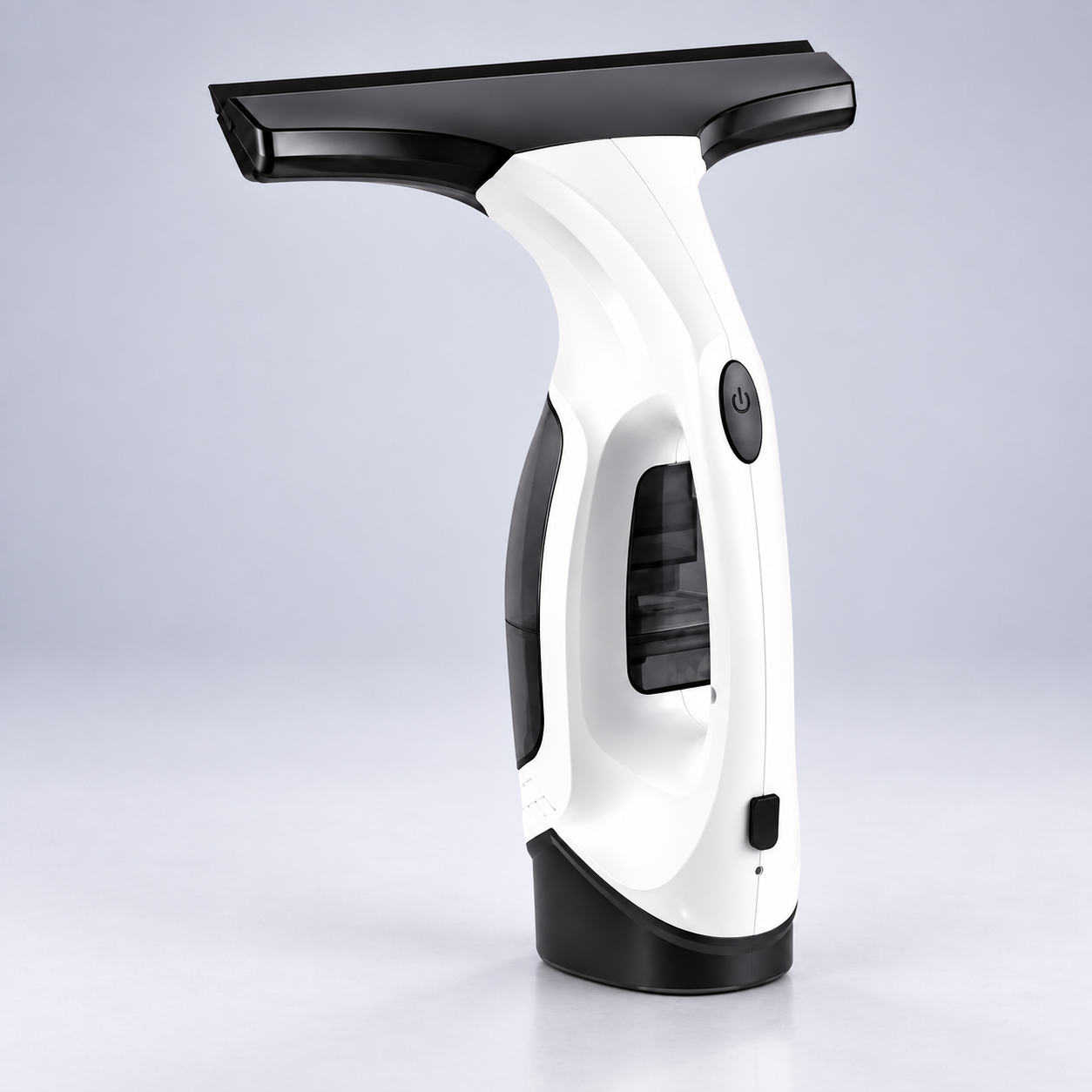 White cordless handheld window vacuum